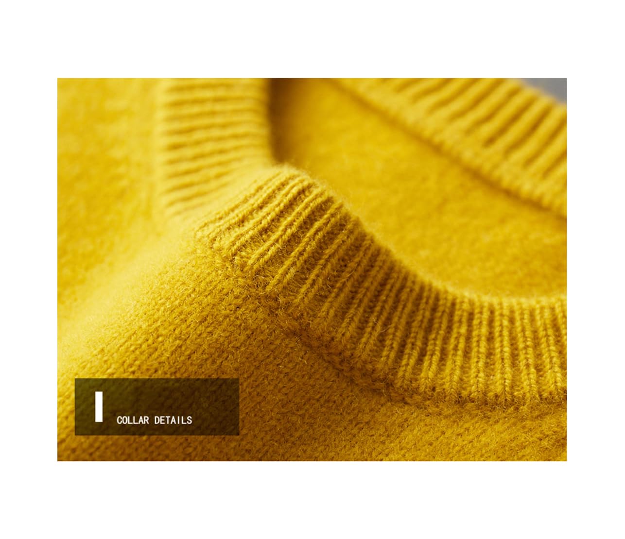 FULBHPRINT Suéter Suelto De Cuello Redondo Grueso para Hombre Otoño Invierno 100% Jersey De Lana con Parte Inferior De Punto En El Interior