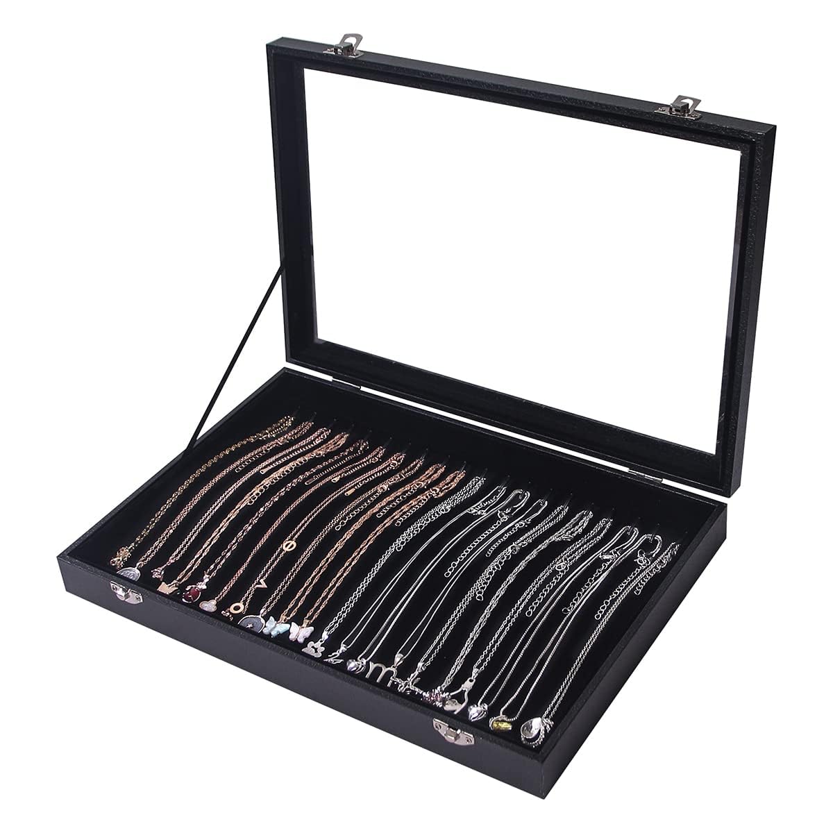 Bigingjia Jewellery Organiser and Necklace Box with Velvet Touch and ...