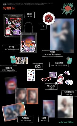 IZ*ONE Lee ChaeYeon Hush Rush 1er Mini álbum CD+póster plegable en paquete+bolsa de PVC+Photobook+Pegatinas+Colección+Charm Bolsa+Tarjeta