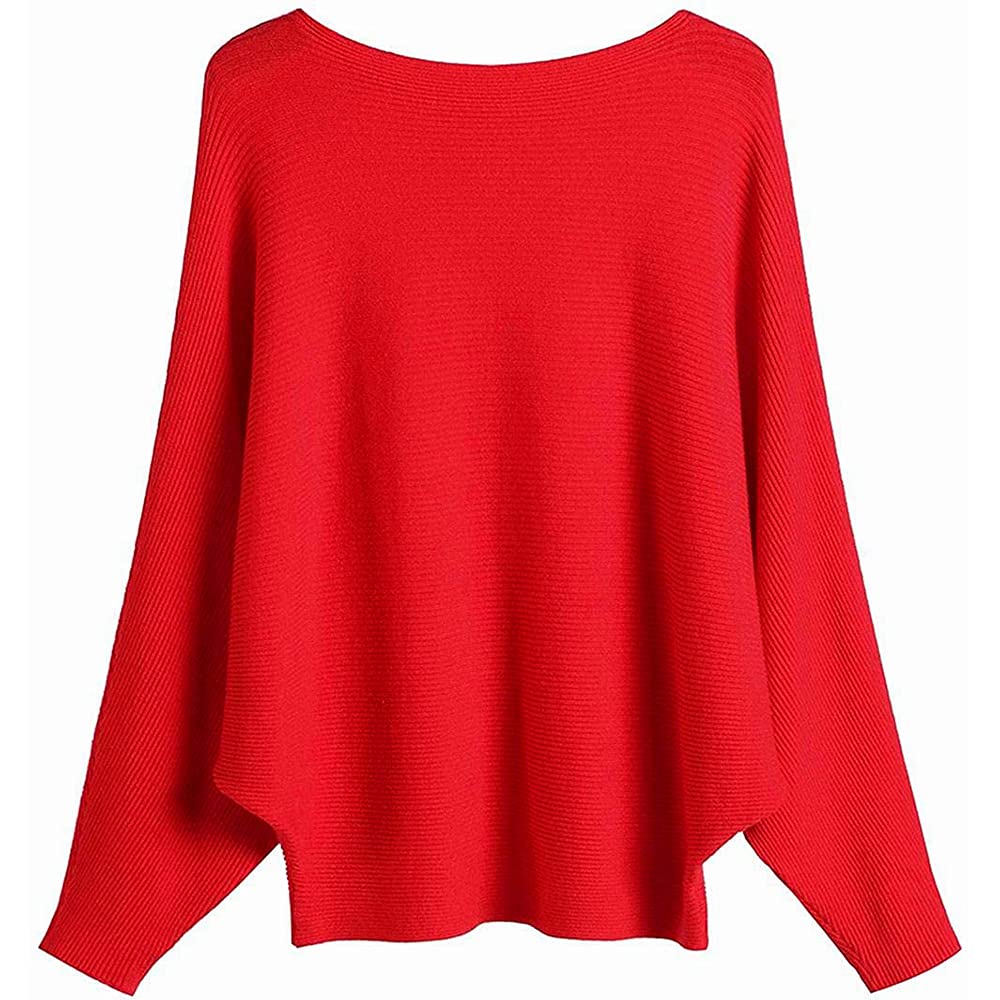 HIGO FASHION Womens Oversized Short Batwing Sleeve Boat Neck Sweater Vest Fall Sleeveless Pullover Knit Sweaters