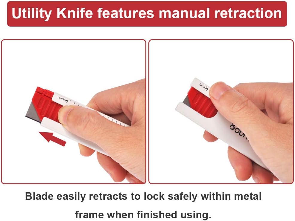 80% оƒƒ Dіѕсоunt UCEC Retractable Utility Knife Box Cutter, 6PCS Cardboard Cutter, Compact, Extended Use for Heavy Duty Office, Home, Arts Crafts, Hobby for Cutting Boxes, Cartons