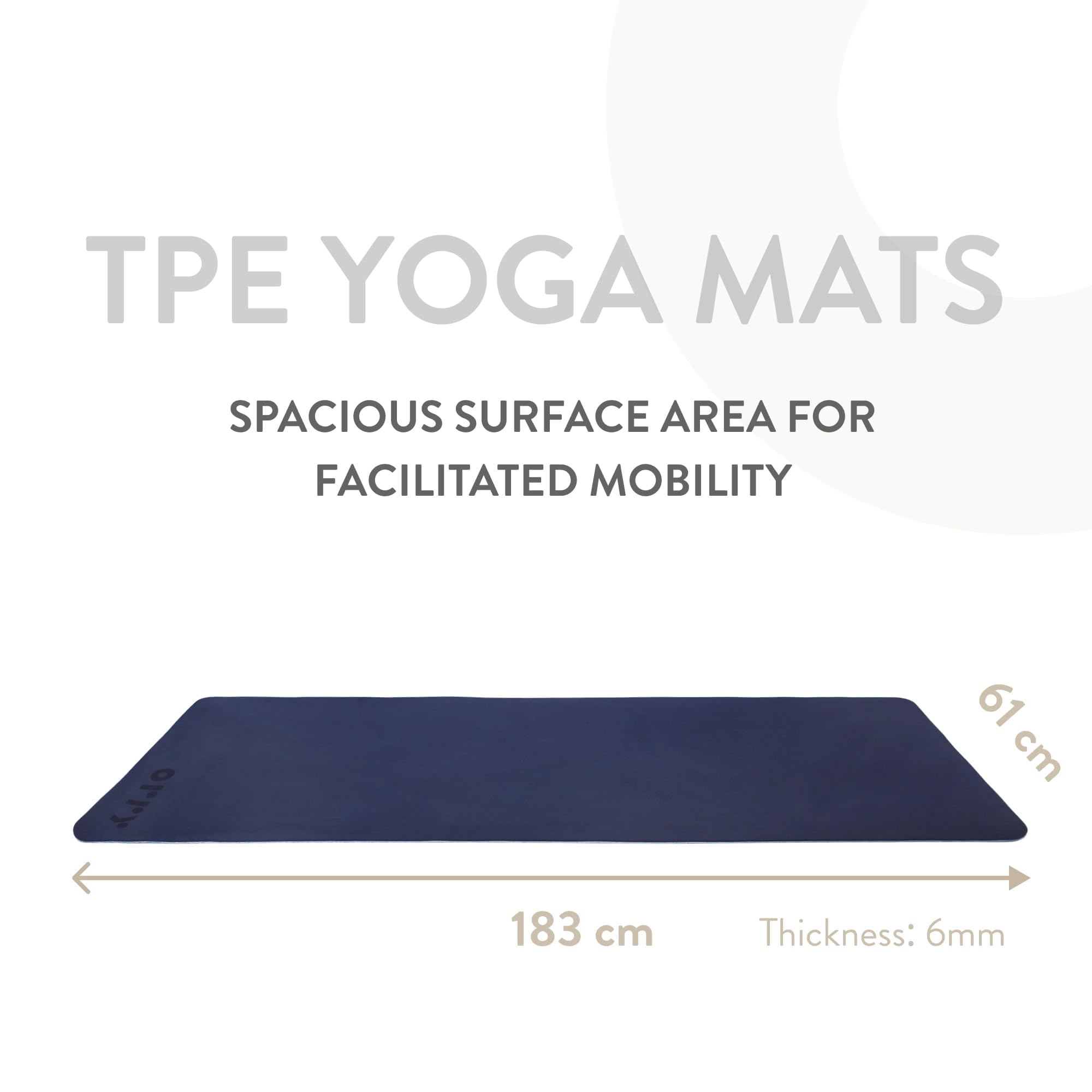 Esterilla de yoga ORRY TPE - 72'' x 24" - 6 mm de espesor - Antideslizante (doble color)