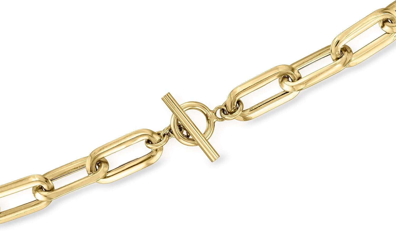 Ross-Simons Italian 18kt Yellow Gold Paper Clip Link Necklace