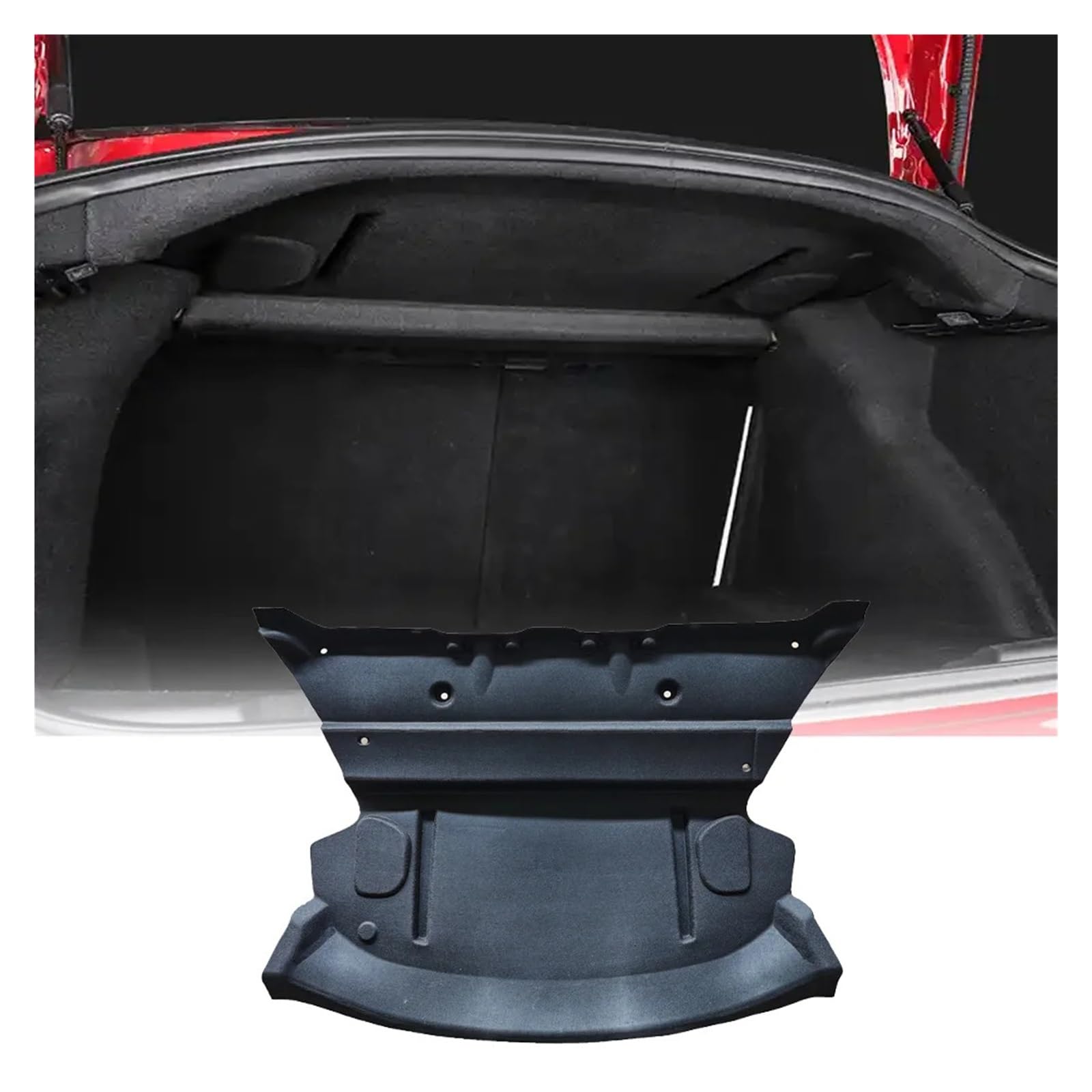 Coton insonorisant de coffre pour Tesla Model 3 2017-2023 tapis isolation noir - 7