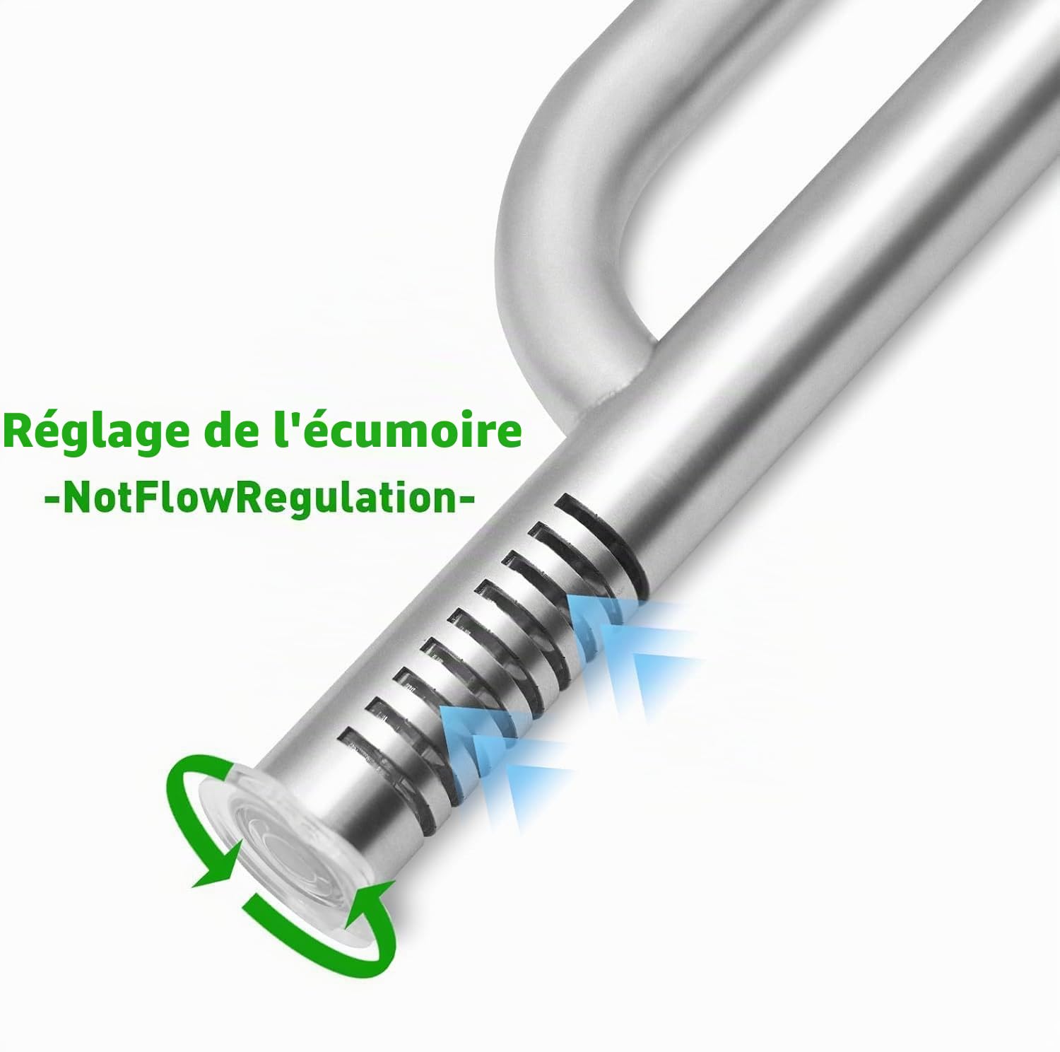 LINLAN Entrée/Sortie Lily Pipe en Acier Inoxydable 304 avec Mini Fixation en Alliage d'Aluminium, Sortie rotative à 360°, pour Tuyau de Filtre 16mm ID, pour Aquariums sans Cadre (avec écumeur)