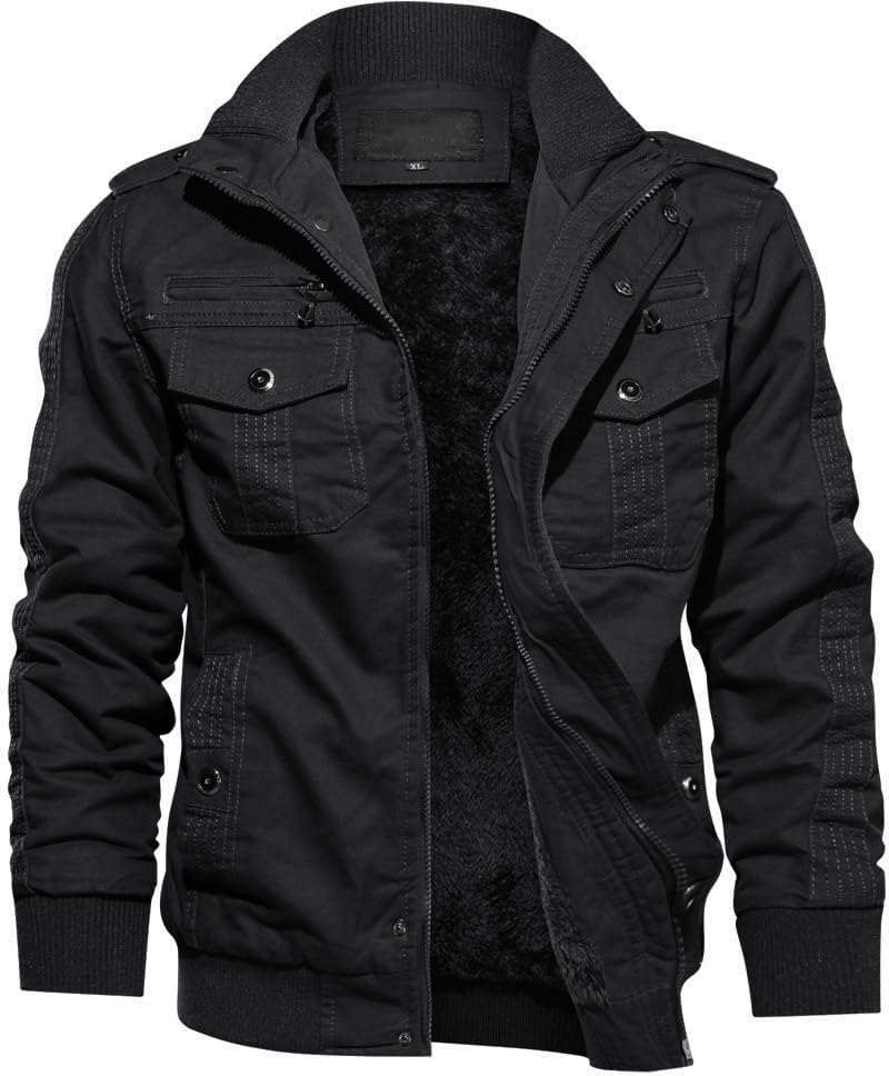 TACVASEN Herren Fleecejacke Warme Jacke Winter Thermojacke Gefütt...