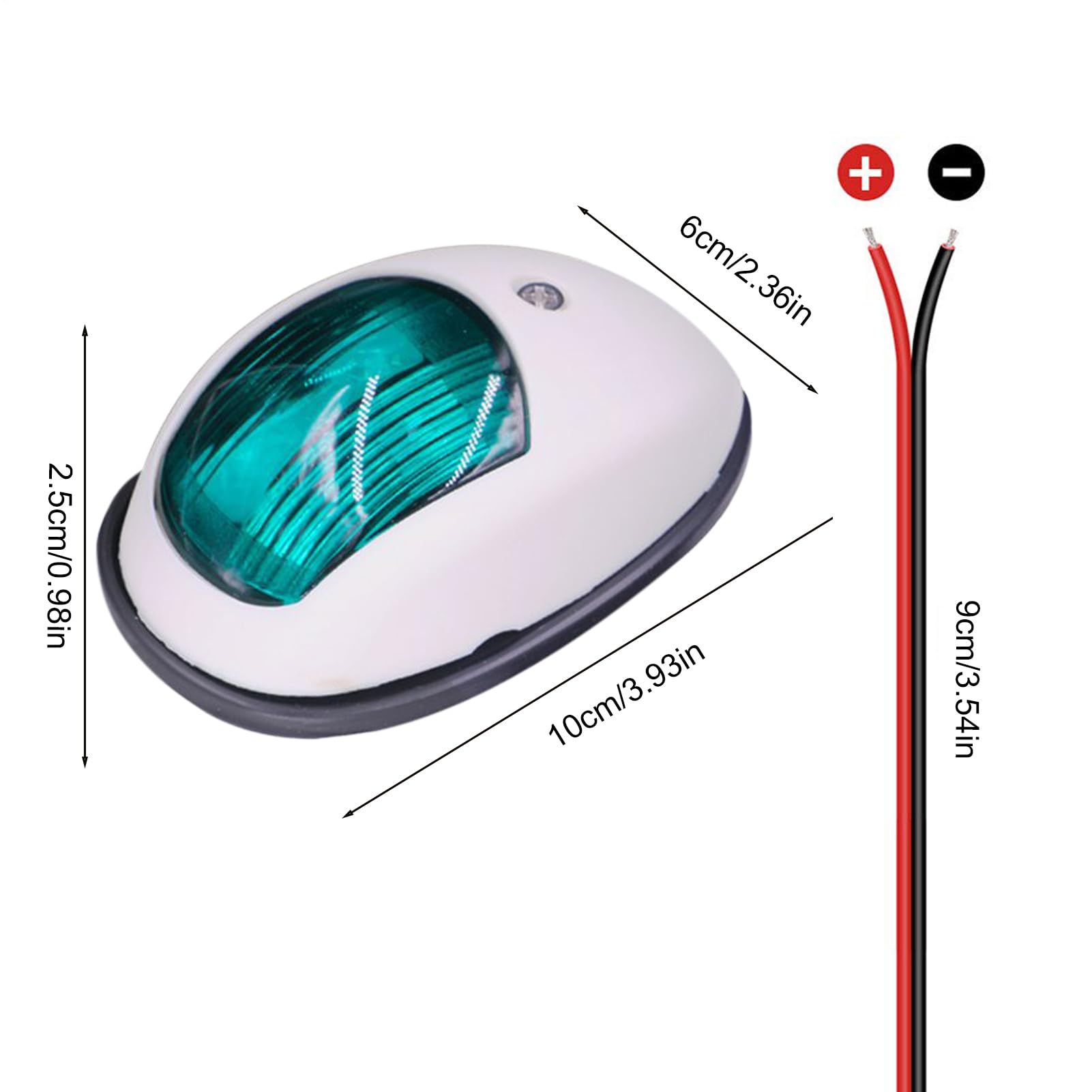 Feux De Navigation LED Pour Bateau – Rouge/vert, étanches, 12-30V, Durée De Vie 150 000 H, ABS
