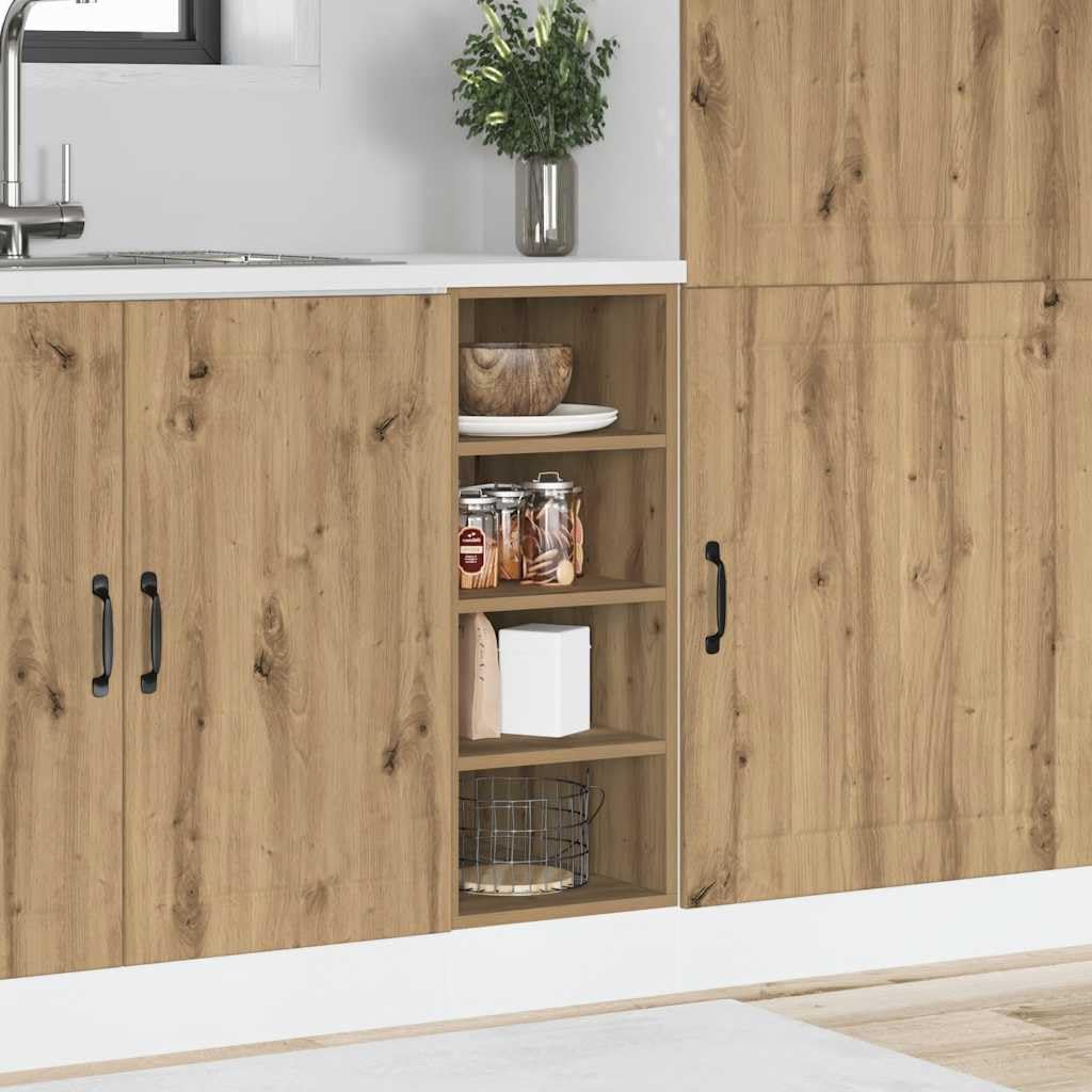 vidaXL Unterschrank Riga Artisan-Eiche 30x44,5x81,5 cm Holzwerkstoff,Küchenschrank, Gastronomieschrank, Gastro Möbel, Küchenmöbel, Aufbewahrungsschrank