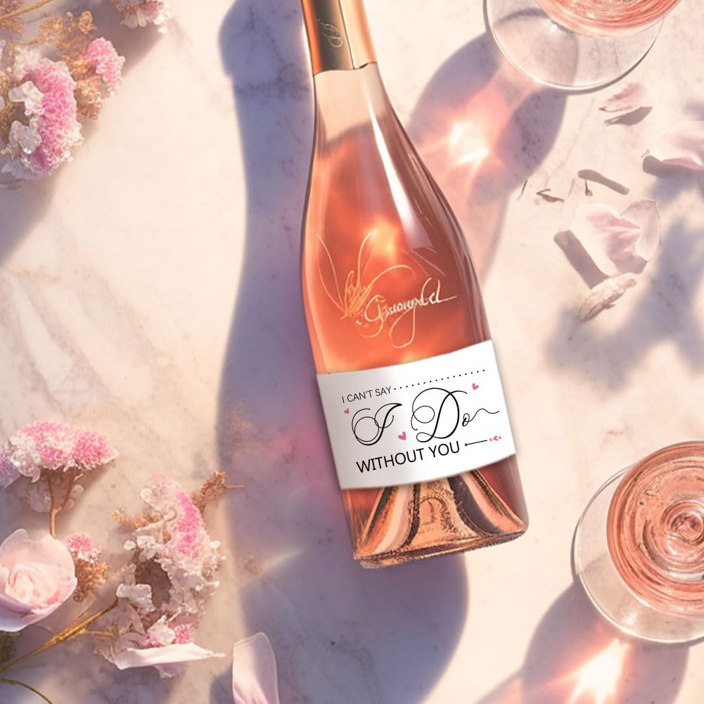 PH PandaHall 40 mini etiquetas para botellas de vino con texto inglés boda