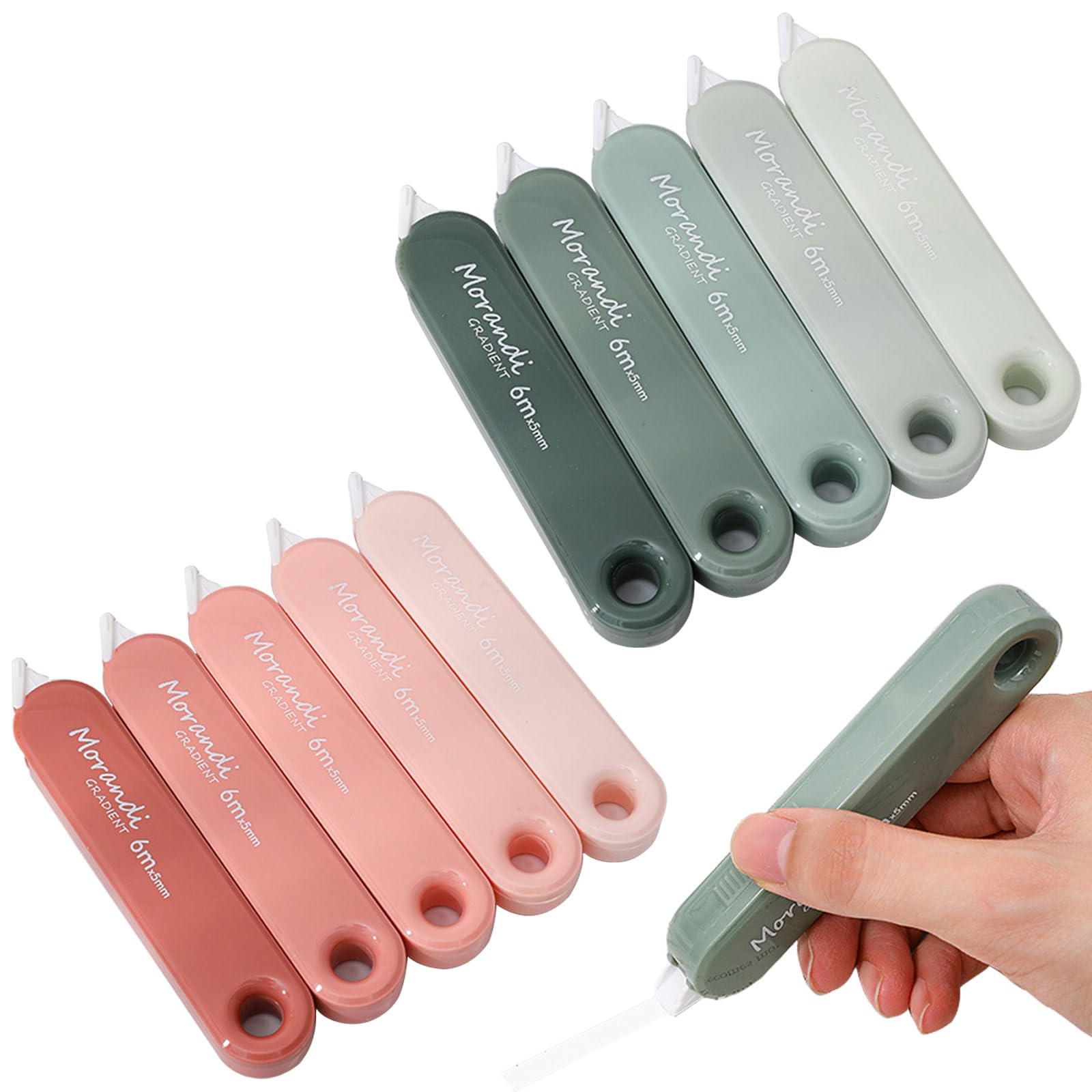 BetterJonny10 PCS White Out Tapes, Tape Roller Instant Correction Tape Mini Whiteout Tape Set Cute Correction Rollers Aesthetic Stationery for Students Office Workers Home School Stationery Supplies