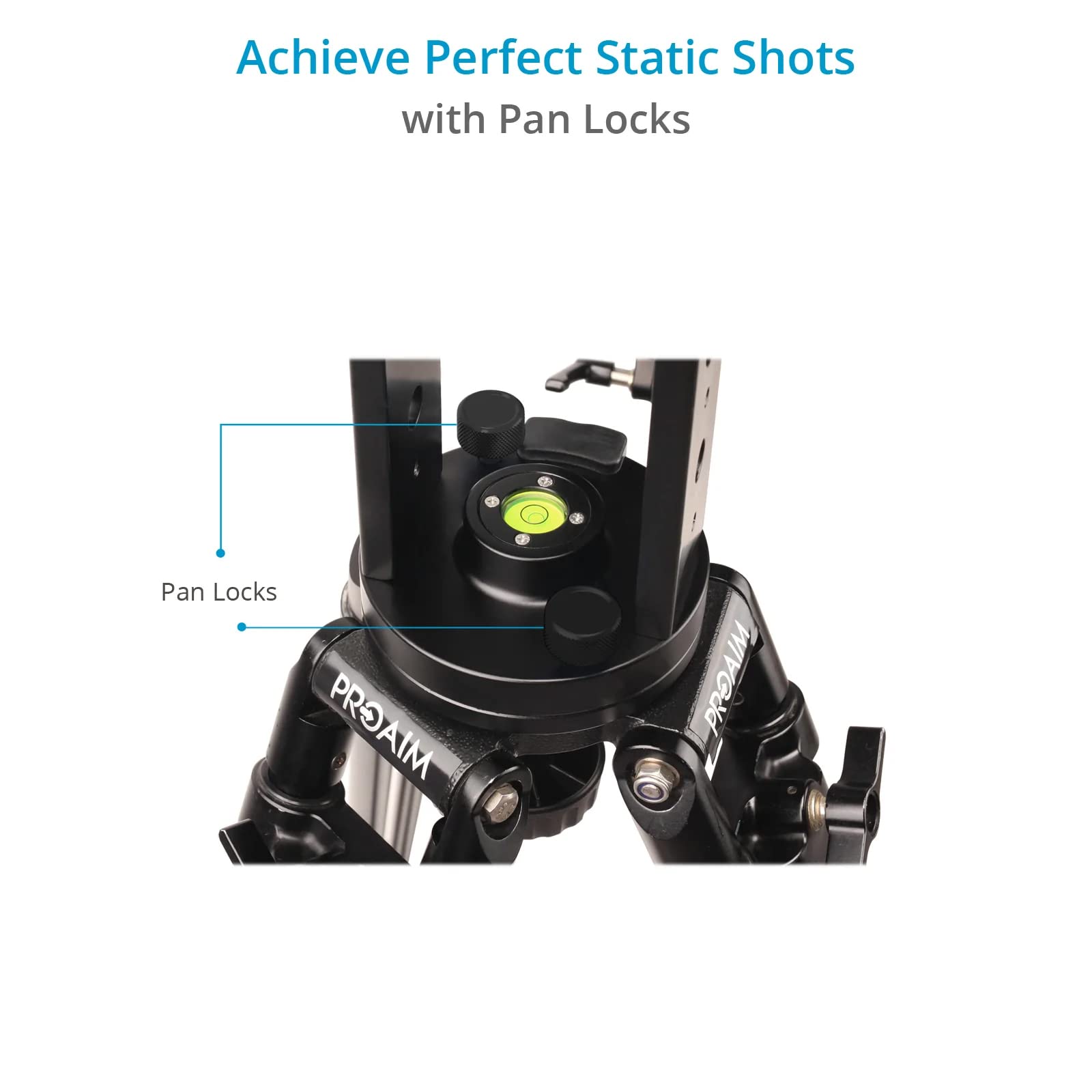 PROAIM Pack Grue Caméra Wave-2 10ft pour Production Vidéo | Comprend un trépied 100 mm, un dolly, une tête pan-tilt à joystick et supporte jusqu'à 25 kg.