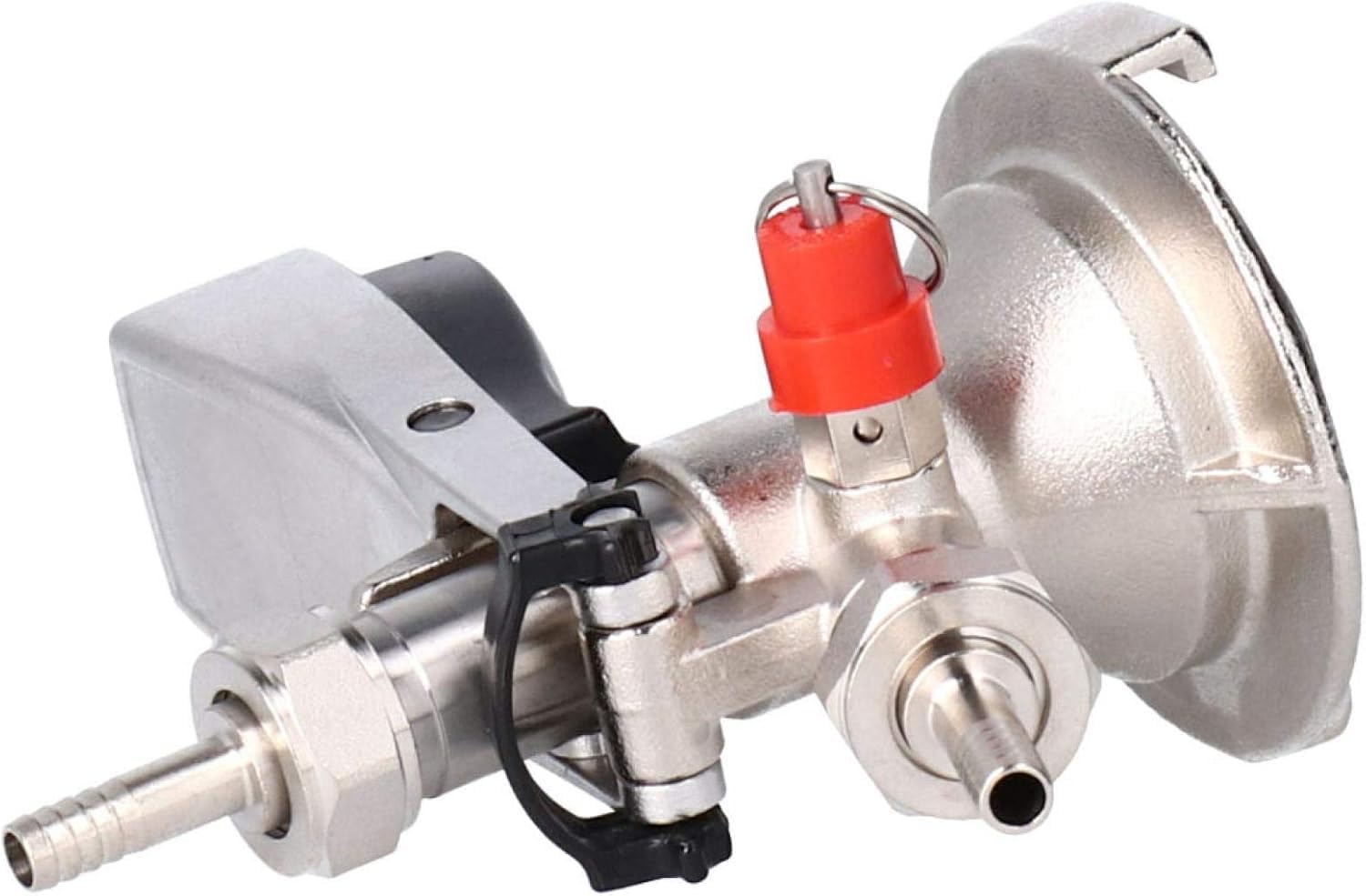 Keg-Zapfkopf G5/8“ Für Flachfass Typ A – 304 Edelstahl, Bierhahn Mit Bedienhebel, Überdruckventil, Für Bars, Restaurants Und Hobbybrauer