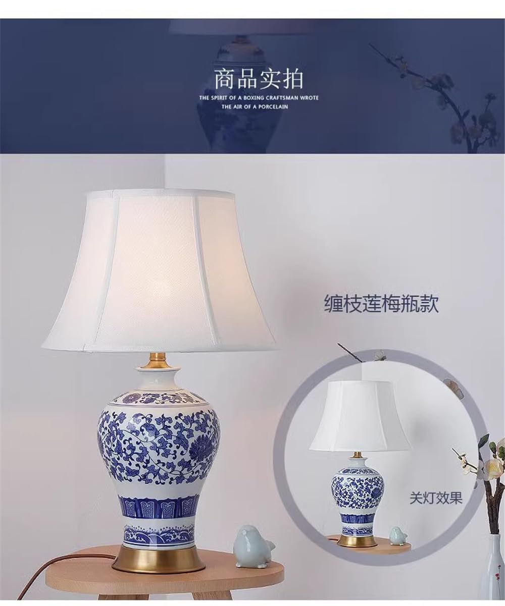 Moderno Ottone Ceramica Lampada da Tavolo Arte di Lusso Soggiorno Camera da Letto Studio Villa Hotel Led Comodino Scrivania Luce (Stile 19)