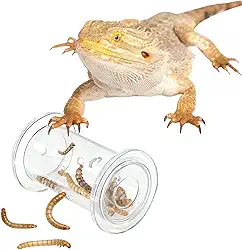 Brinquedo alimentador de dragão barbudo – brinquedo interativo de enriquecimento de lagarto réptil terrário decoração de tanque acessórios de forrageamento para lagartixa, lagarto, dragão