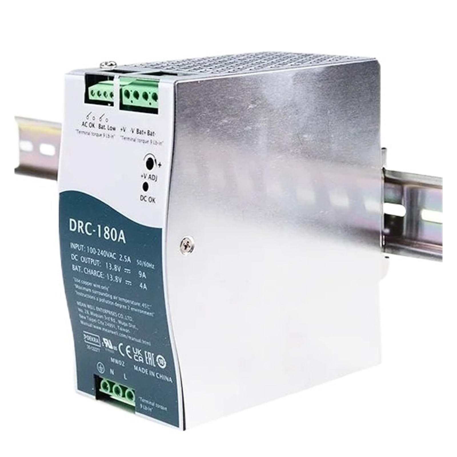 Alimentation à découpage DRC-180B pour sécuriser les systèmes 27.6V