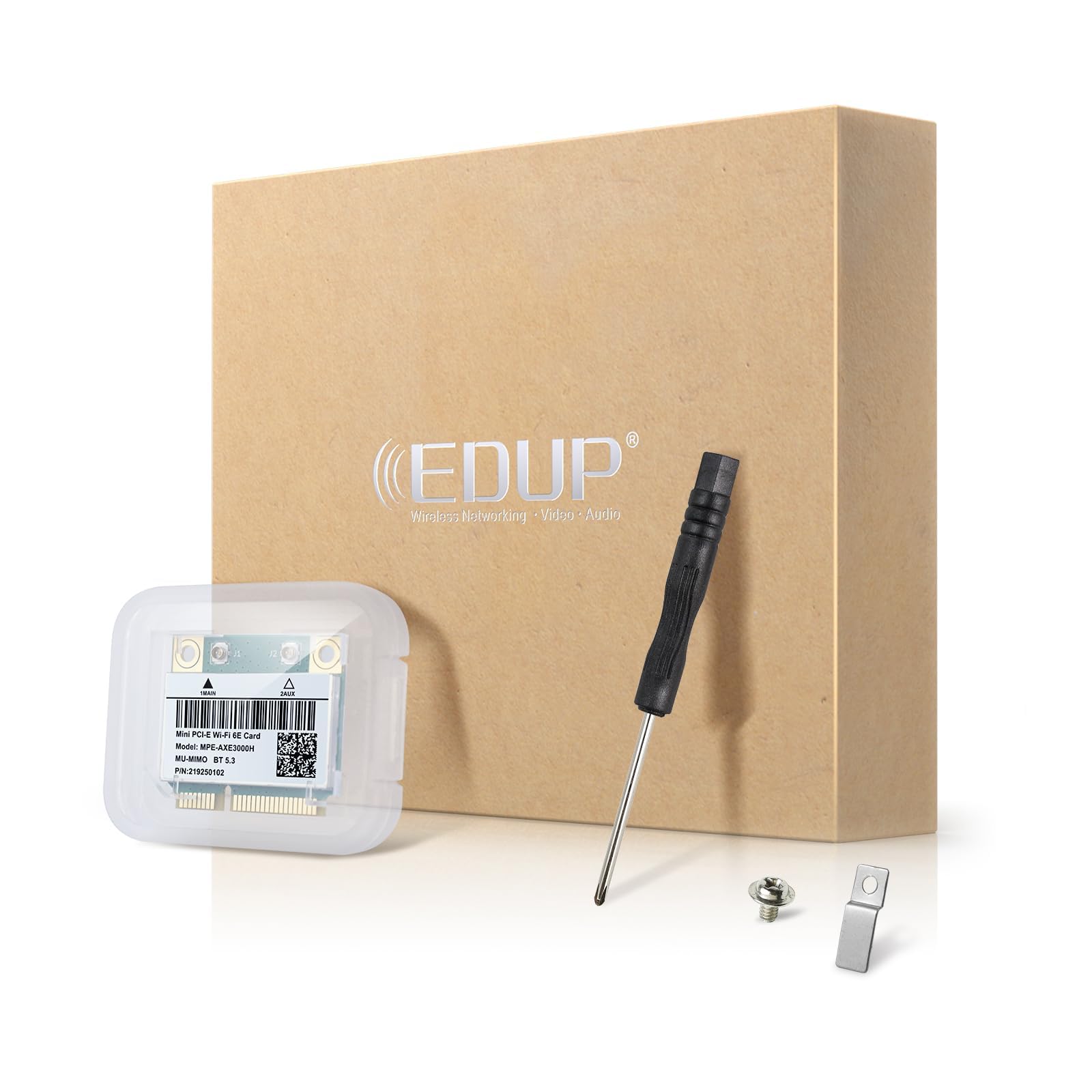 AX210HMW WiFi Card, Wi-Fi 6E Laptop Wireless Card Mini PCIE Interface, Tri-Band Wireless Module for Laptop, 802.11AX WiFi Adapter with Bluetooth 5.3, MU-MIMO, Supports Windows 11/10 (64bit)/Linux