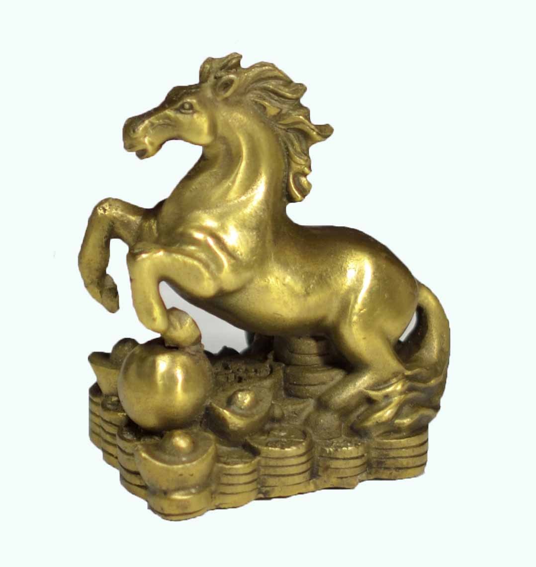 Amazon.co.jp: 干支 午 馬の置物 銅製縁起物 うま 風水 開運グッズ