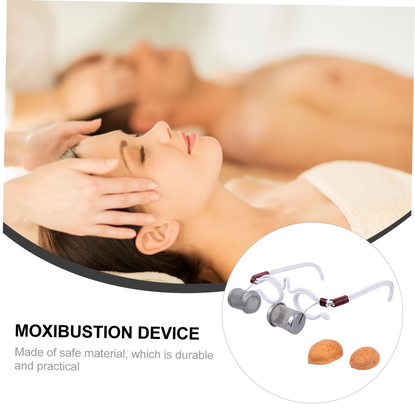 Healeved 5 Pezzi Dispositivo Per Moxibustione Per Gli Occhi Occhiali Di Protezione Per Gli Occhi Strumenti Per Massaggio Viso Infermieristico Moxa Noce Agopuntura Occhi Dispositivo Per