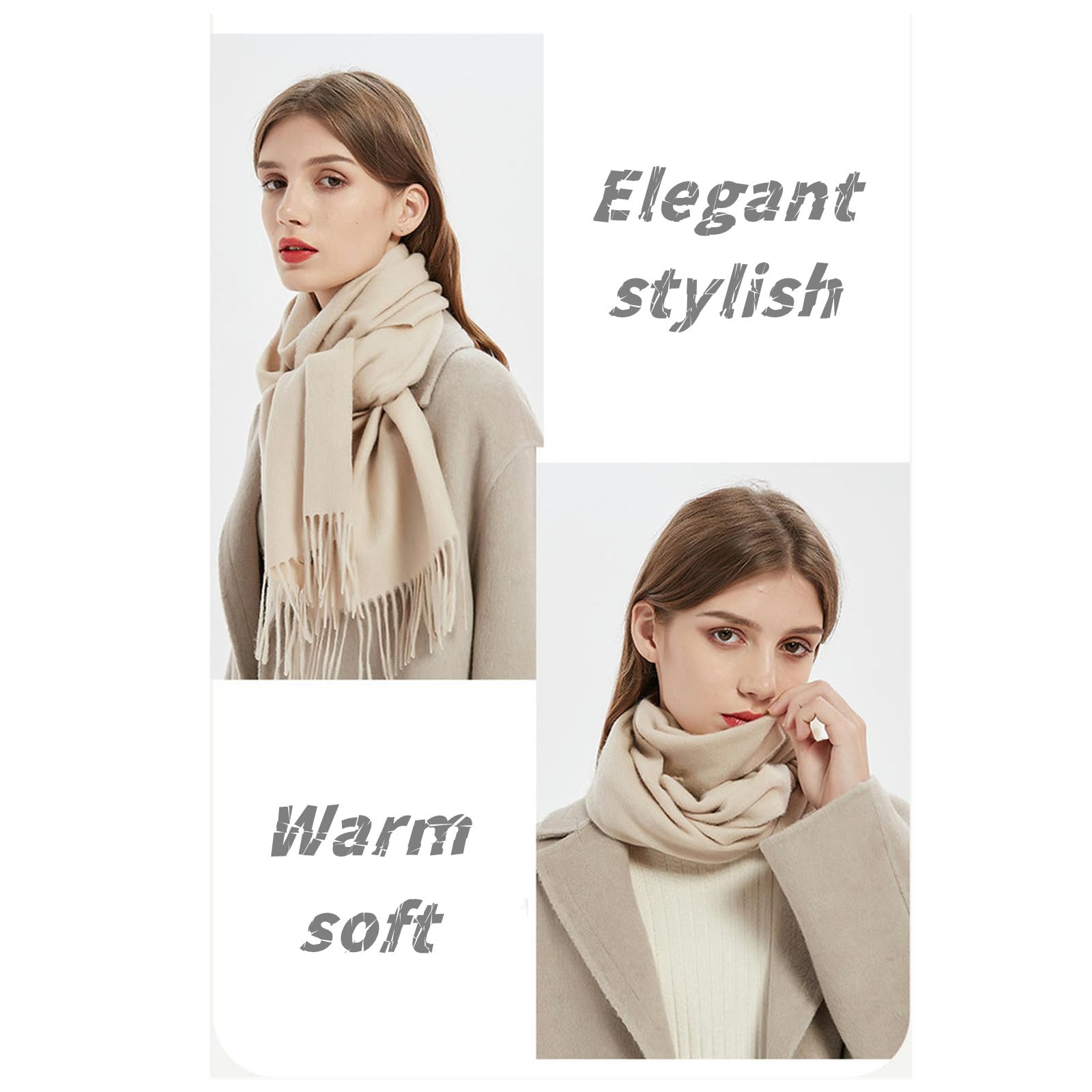 Sciarpa Donna Sciarpa da Donna in Lana Premium - Sciarpe E Impacchi per Donne Autunno Inverno, Sciarpa Rossa Spessa E Accogliente Sciarpa-rosso-32 * 180 Cm