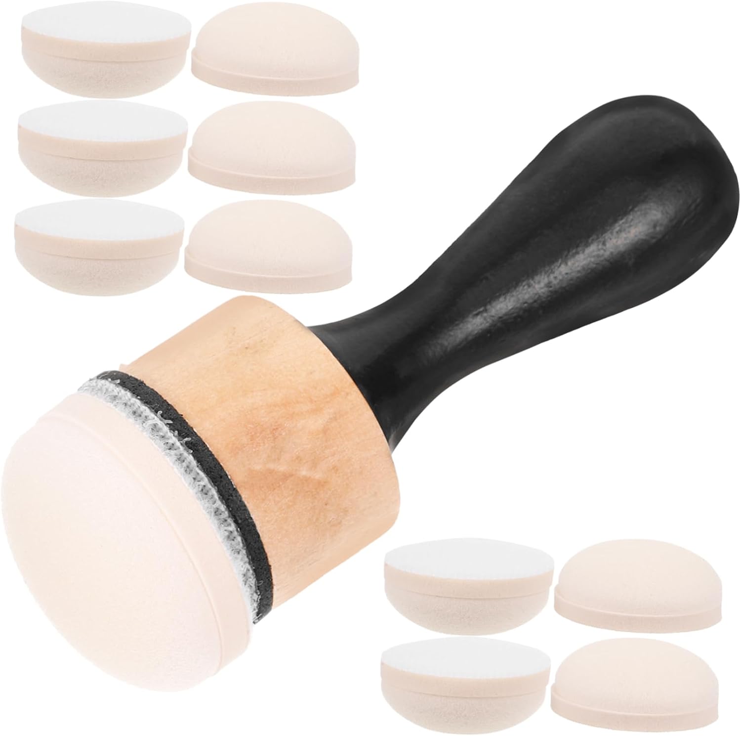 ARTIBETTER 4sets Drawing Sponge Stamper Painting Supplies Handle Flat Sponges for Creative Crafts Cognition Development for Oil Watercolor Art