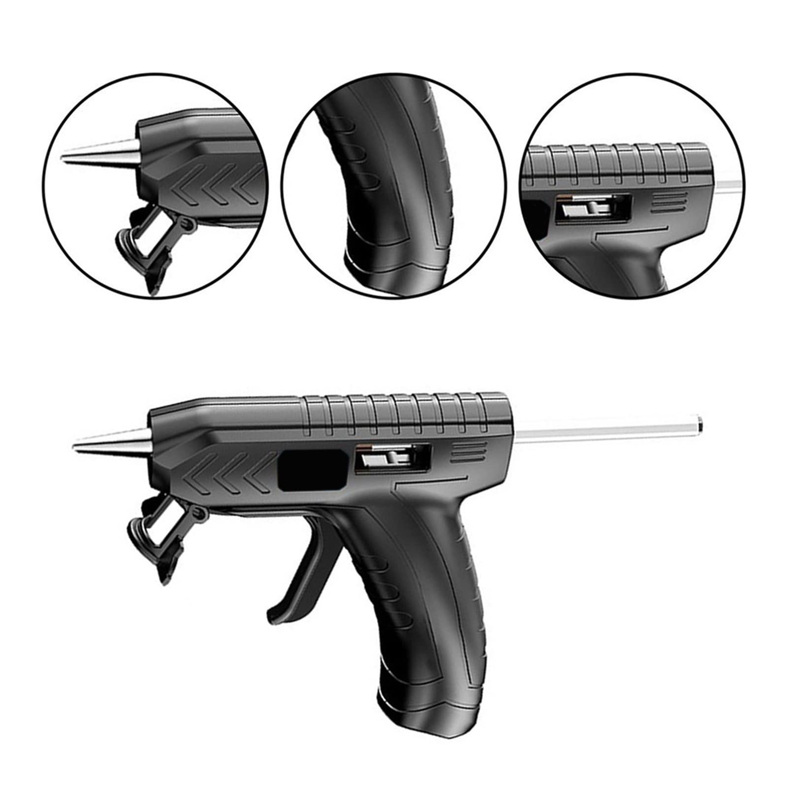 Pistola For Colla A Caldo Elettrica Portatile Con Stick Di Strumenti Riparazione A Spruzzo For For A Fai-da-te Wireless Ricaricabile USB For Uso Domestico Riscaldamento Rapido(10 glue sticks)