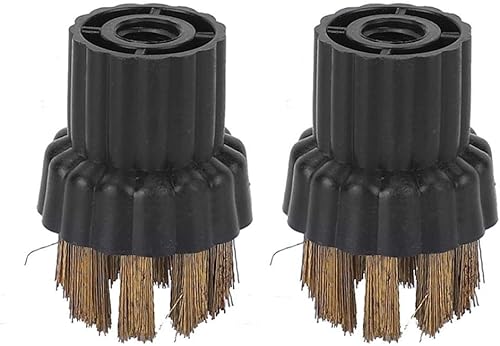 AUNMAS Paquete de 2 cabezales de repuesto de cepillo de trapeador de vapor de latón, boquilla de cerdas suaves de alambre de latón resistente para