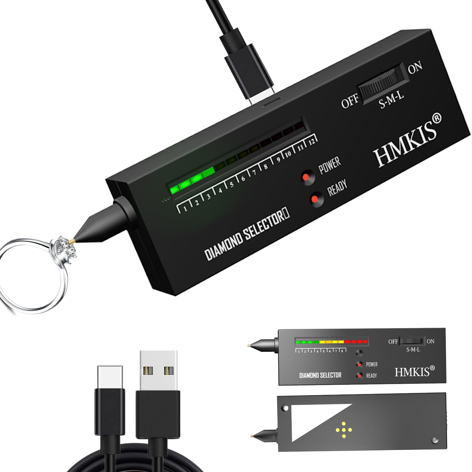 View 1 of [SOLD FOR PARTS] HMKIS Diamond Tester, Black, USB Powered