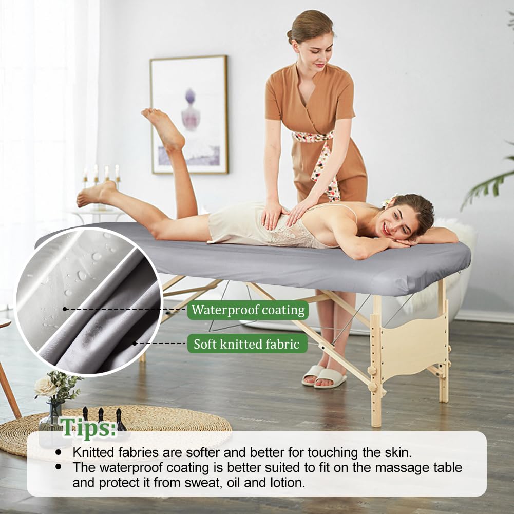 2pcs Spannbezug mit Loch für Massageliege Wasserdicht, 70 x 190cm Ölresistenter Bezug für Massageliege Waschbar Massagetischbezug Massagestuhl-Bezug für Therapie-Bänke