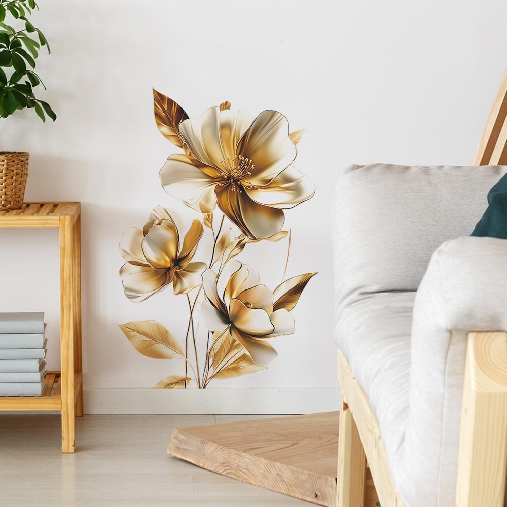 3D Wall Stickers DIY Flower Wall Decal Removable Waterproof Wall Art Decor for Bedroom Living Room Offices Home Decoration