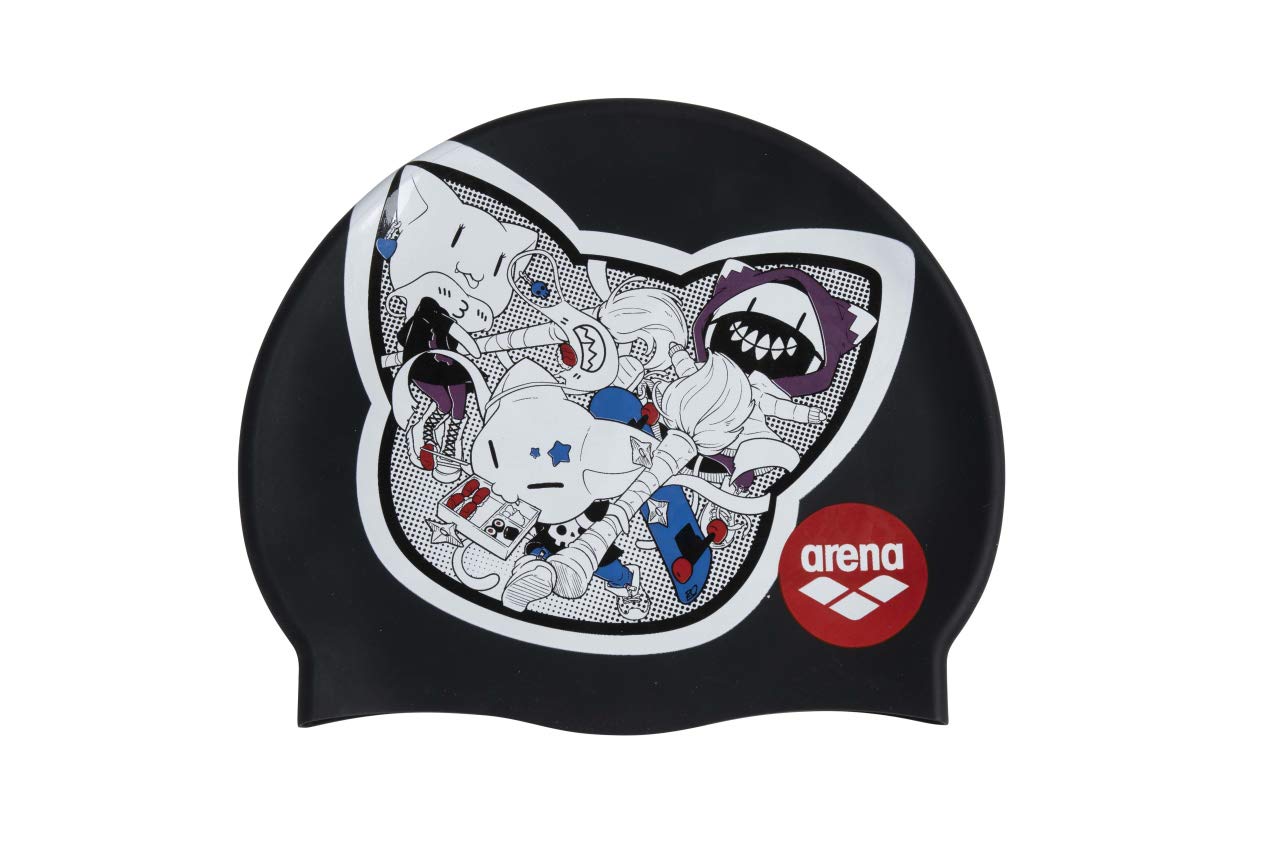 ArenaSilicone Unisex Swim Cap for Women and Men, Prints and Solid Colors