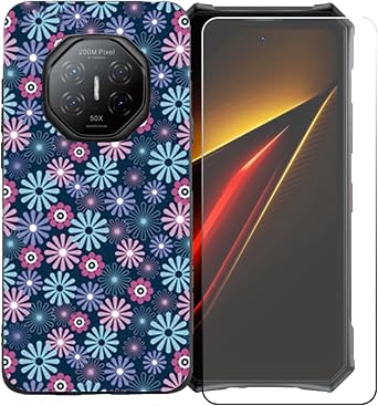 TPU Cover for Doogee S300 Pro + HD Tempered Glass, Silicone Shell Bumper Protective Back Case - 9 Hardness Anti-Scratch Screen Protector for Doogee S300 Pro - BST19