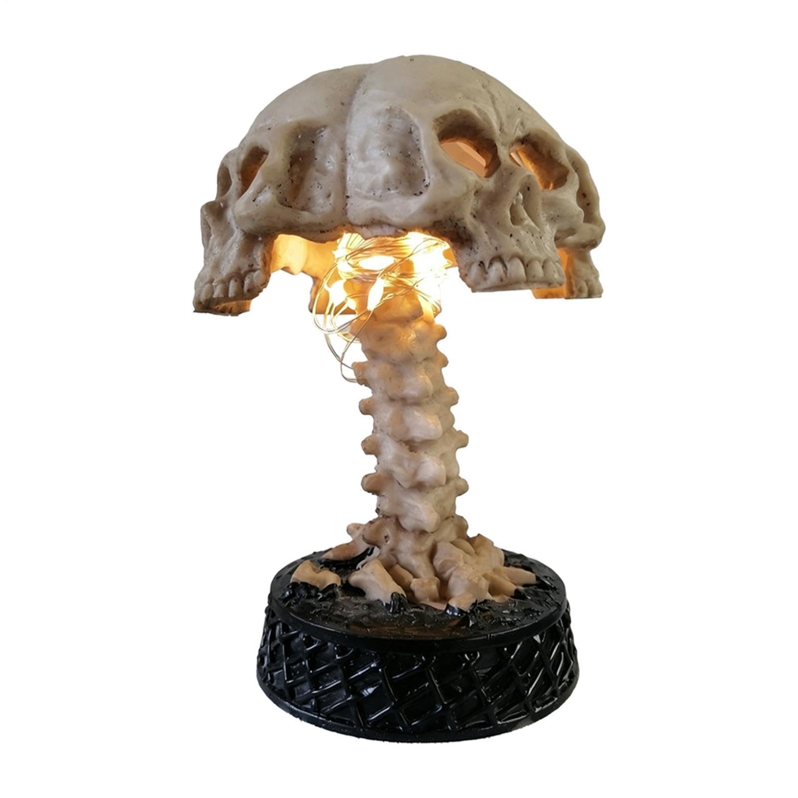 Gothic resin 4 head skull lamp light, le cadeau idéal de table - 8