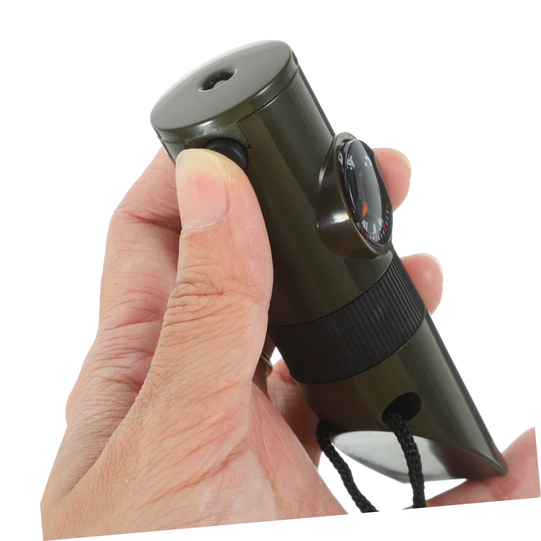 Sosoport Sifflet Multifonctionnel Kit Survie Sifflets d'urgence Sifflet en Titane Sifflet De Camping en Plein Air Fournitures De Plein Air Alliage