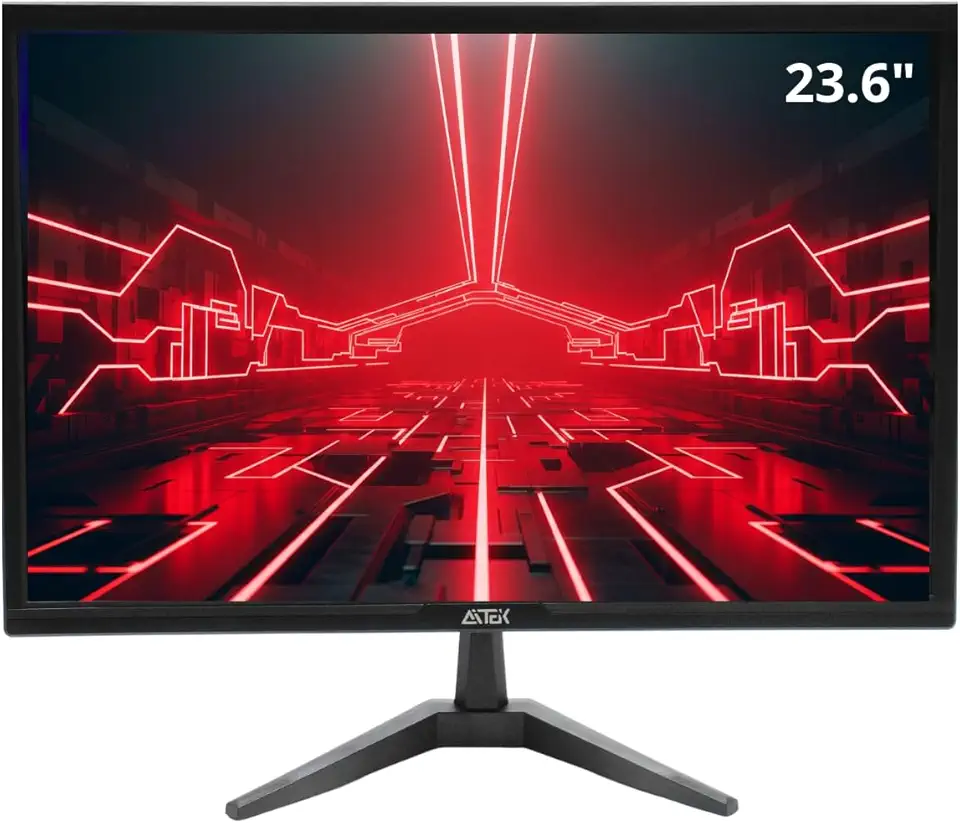 Monitor Gamer 23,6" LED Full HD 1920x1080 60Hz/5ms, HDMI/VGA, Padrão VESA, para Jogos Estudo Trabalho
