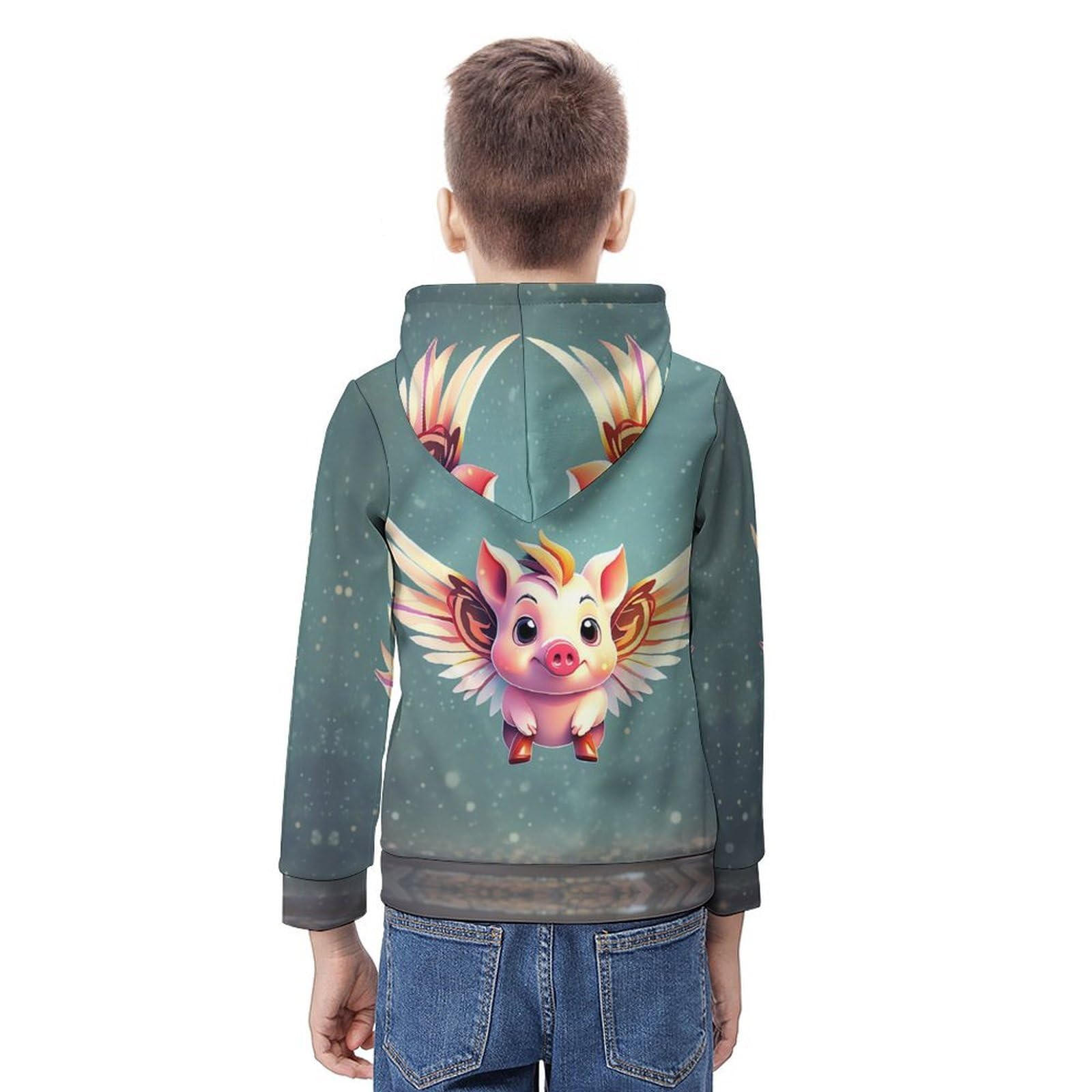 Sweat à capuche cochon pour garçons et filles de 110 à 150 cm - 8