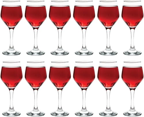 Vikko Copas de vino de copa de 11.25 onzas, copas de vino tinto y blanco, copas de vino gruesas y duraderas, copas de vino pequeñas con tallo, juego