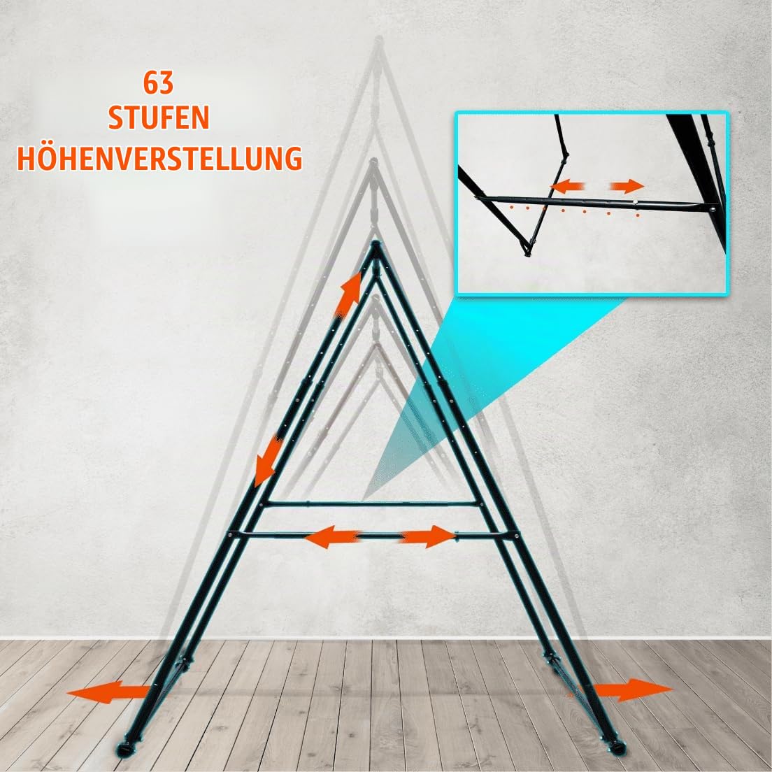 KT Hohe Stabile und Faltbare Klimmzugstange Freistehend Home Gym Sport Pull Up Bar Standing Indoor Outdoor Höhenverstellbare Kraftstation Langlebige, sichere und multifunktionale fitnessgeraete