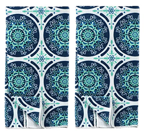 Modern Farmhouse Kitchen Towel Set With Pot Holders Oven Mitt And Set Of 4 Refrigerator Magnets Modern Farmhouse Decor (Moroccan Tile) #TOP2