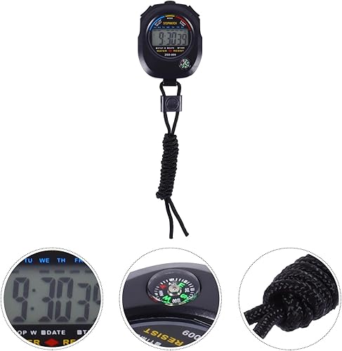 Miniatura 2 de Alipis Multi-Function Match Timer Stopwatch Electronic Sports Training Timer Lightweight Portable for Referees and Sports Events Black