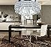 New Galaxy 4-Light Chrome Finish Metal Shade Flushmount Crystal Chandelier Ceiling Fixture