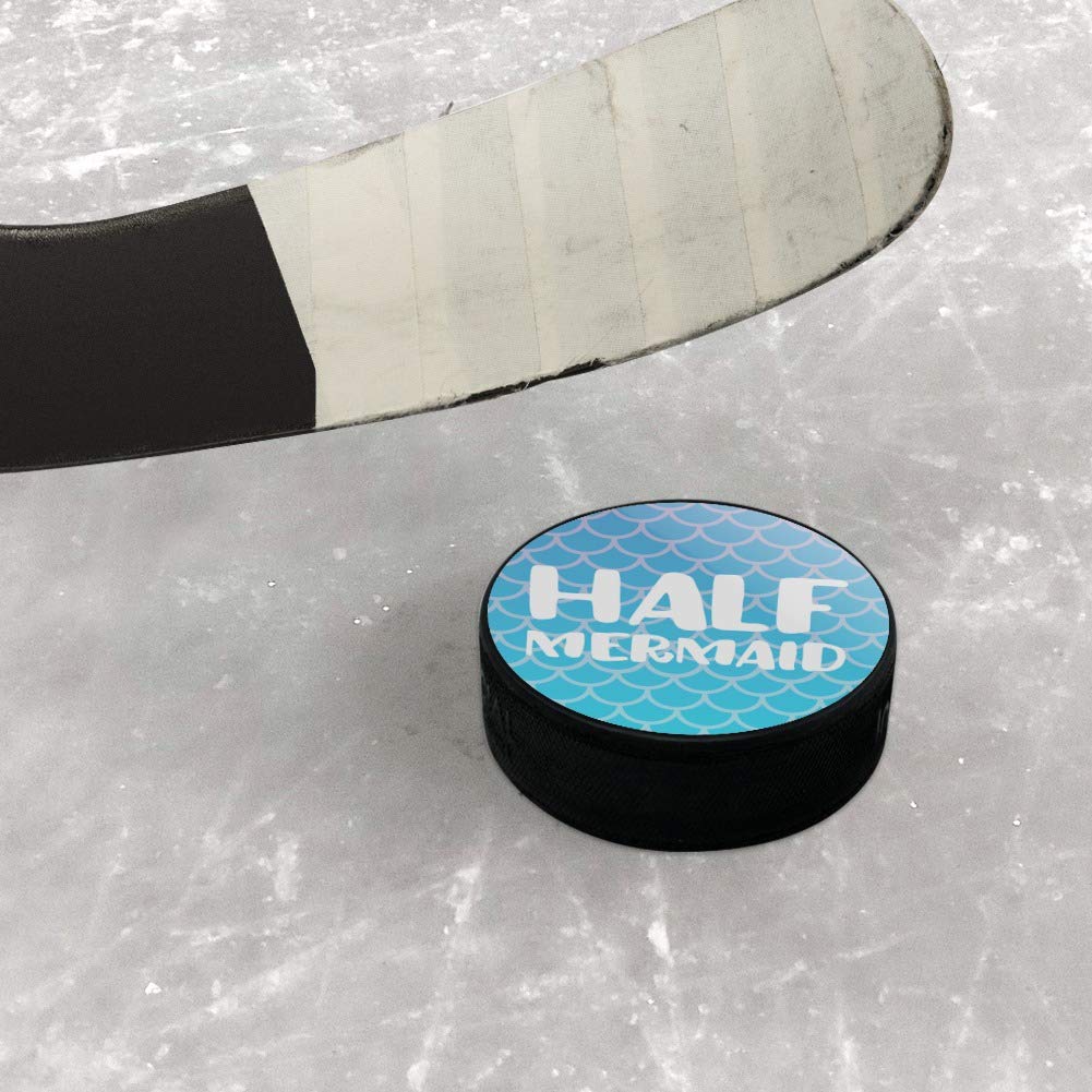 GRAPHICS & MORE Half Mermaid with Blue Scales Ice Hockey Puck