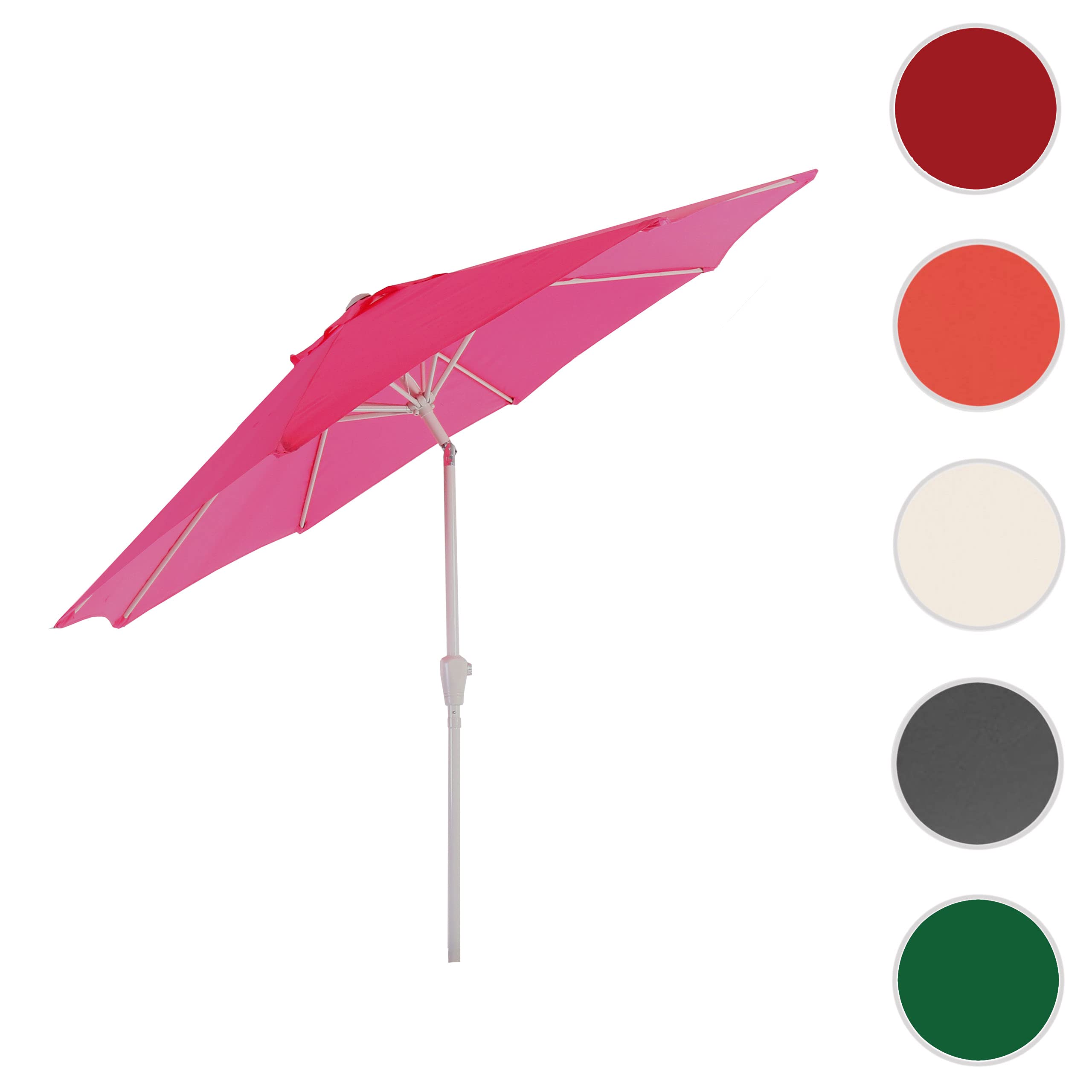 Mendler Parasol przeciwsłoneczny N19, parasol ogrodowy, Ø 3 m, pochylany poliester/aluminium, 5 kg
