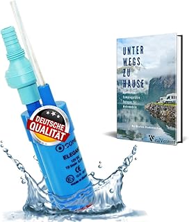 Comet Elegant Wasserpumpe 12V Mit Rückschlagventil (Fest) + Filter - Set Mit Camping Ebook - Für Wohnmobil, Wohnwagen, Tauchpumpe