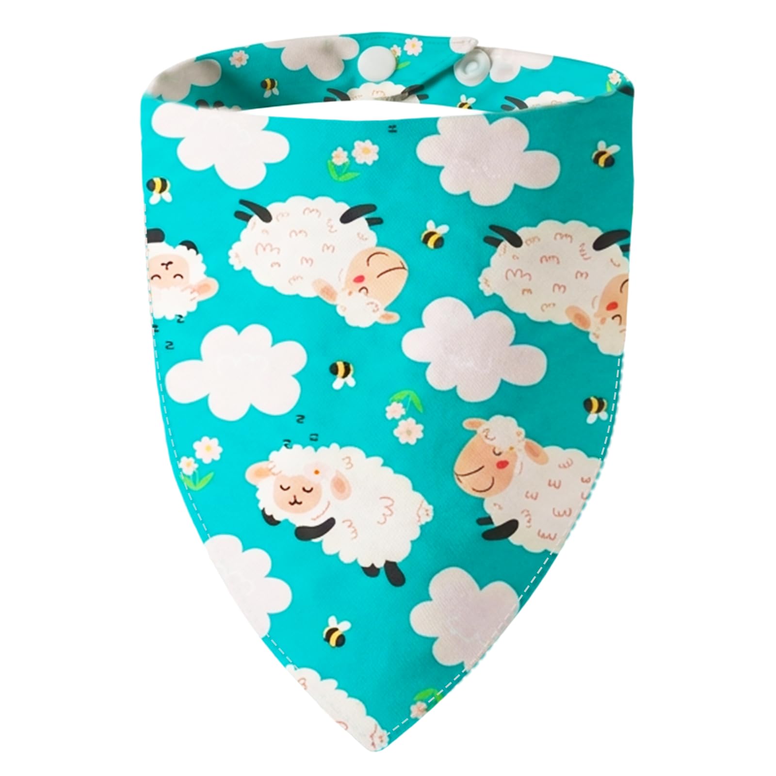 ICEMOOD Easter Day Dog Bandana Cute Lamb & Pink Cloud - Spring Pet Scarf with Adjustable Snap Button Lovely Holiday Costumes, Small to Medium Breeds (5-30lbs) โ image 1