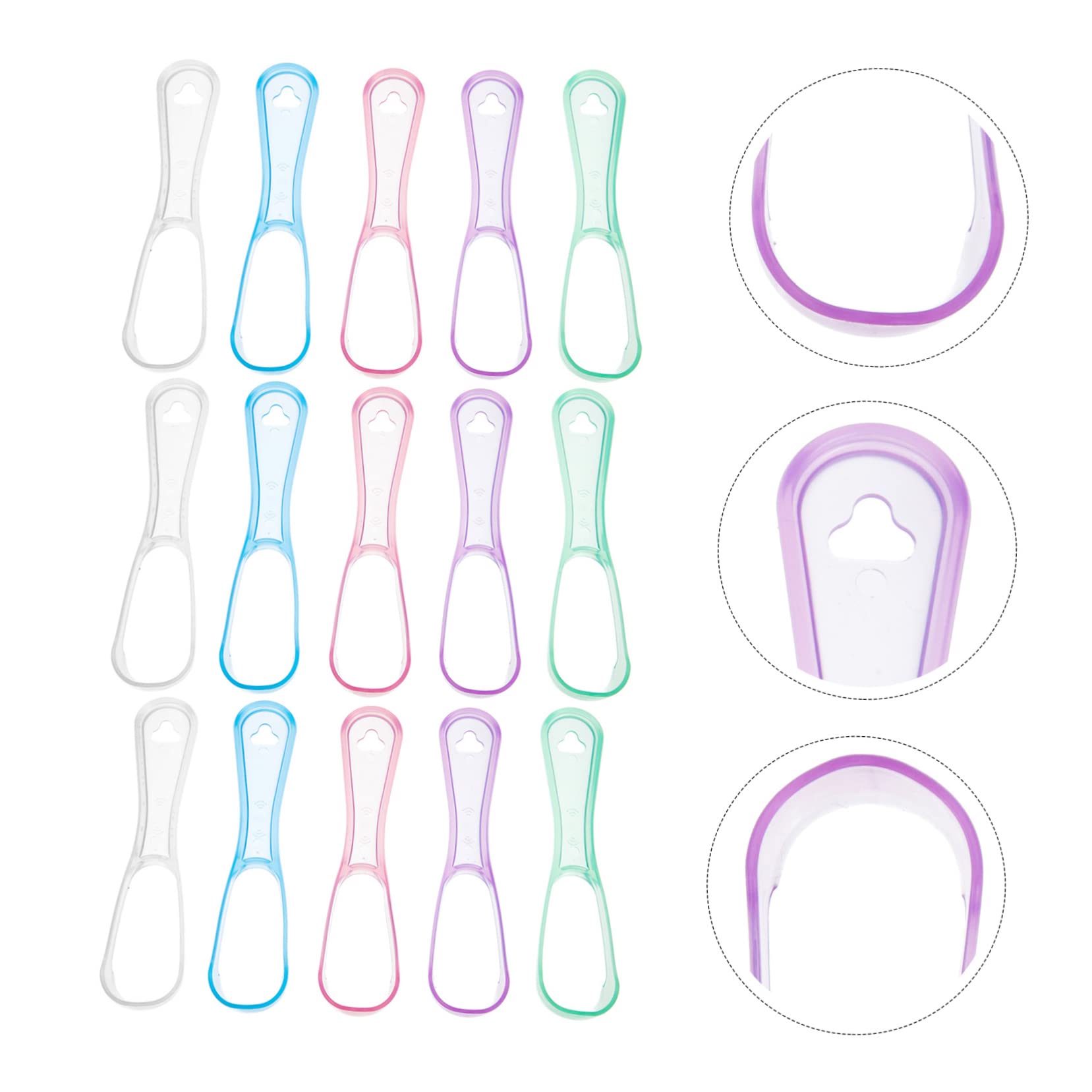 minkissy 60 Pz raschietto per lingua per l'igiene orale tongue scraper raschietto lingua raschietto per il rivestimento della lingua raschiare la lingua pulitore di lingua domestico Palmare