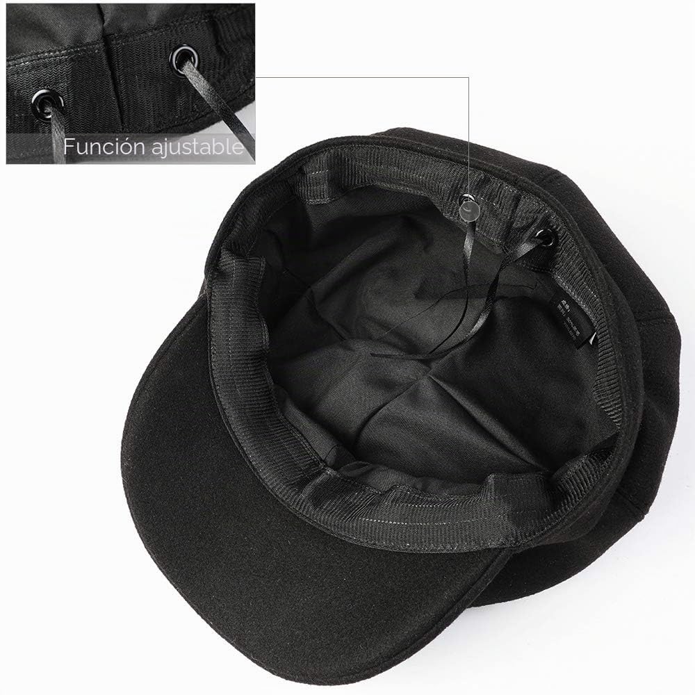 Superora Boinas Mujer Francesa Vintage Sombreros de Mujer Invierno Clásico Gorro Caliente