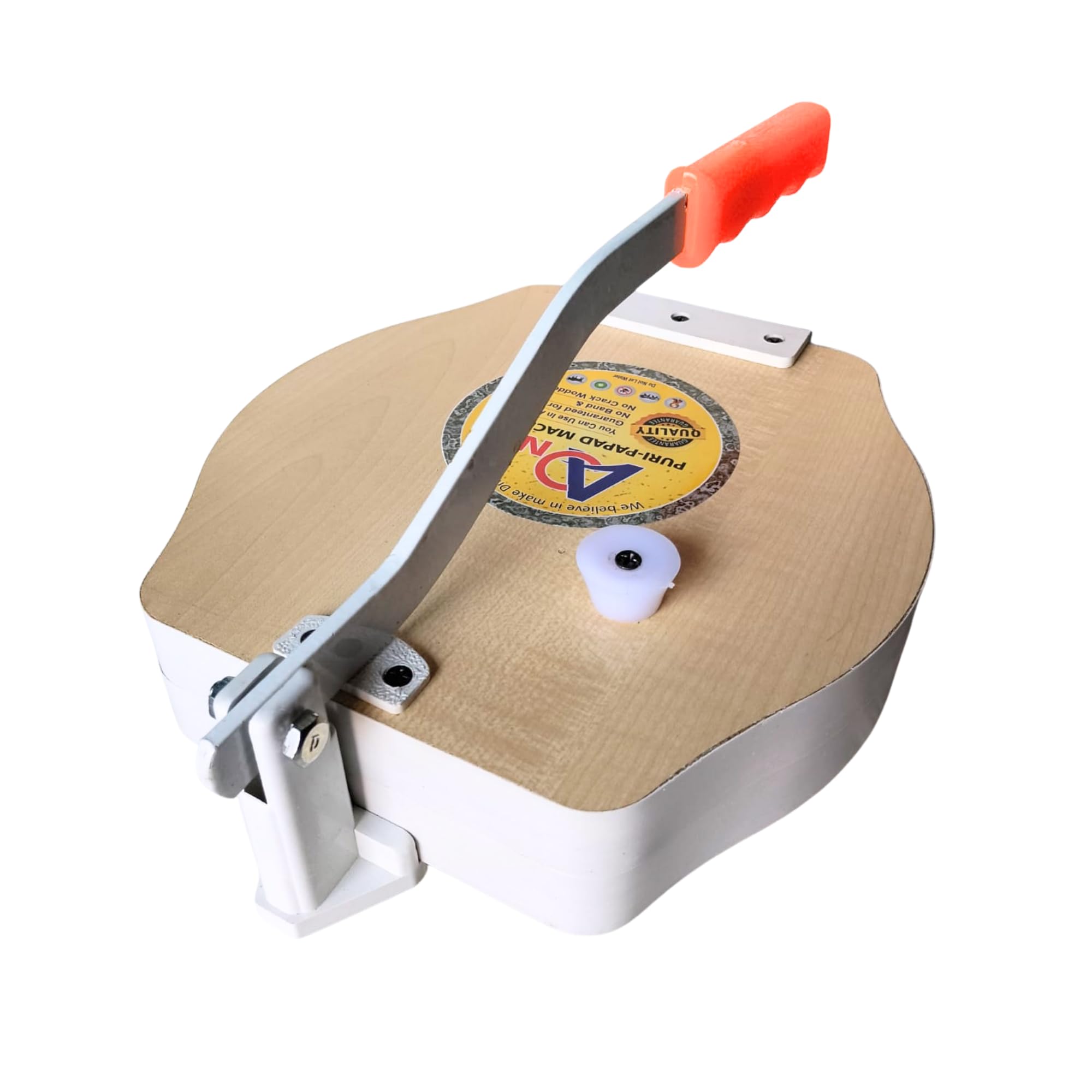 Premium Wooden Manual Press Papad-Puri-Paratha-Khiya Papad & Roti Maker (chapati press) Kitchen Tools (Multicolour) Size 10 Inch