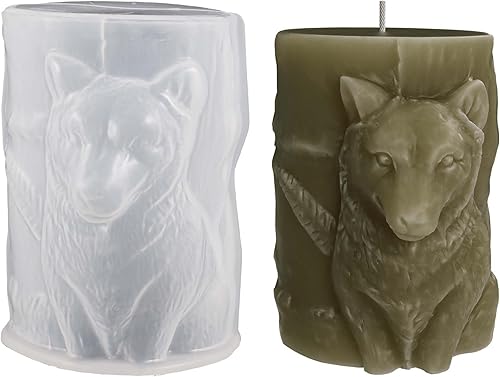 Molde de lobo, molde de resina de lobo, molde de animales, molde de vela de animales, moldes de fundición de resina para joyería de animales, molde disponible en Yaxa Colombia