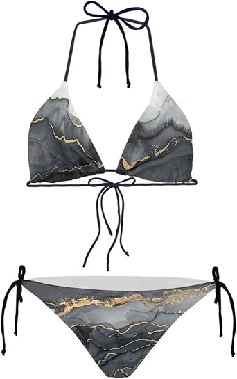 Two Piece Bikini for Women Swimwear Low Waisted Sexy Bathing Suit Push Up Triangle Swimsuit XS-2XL