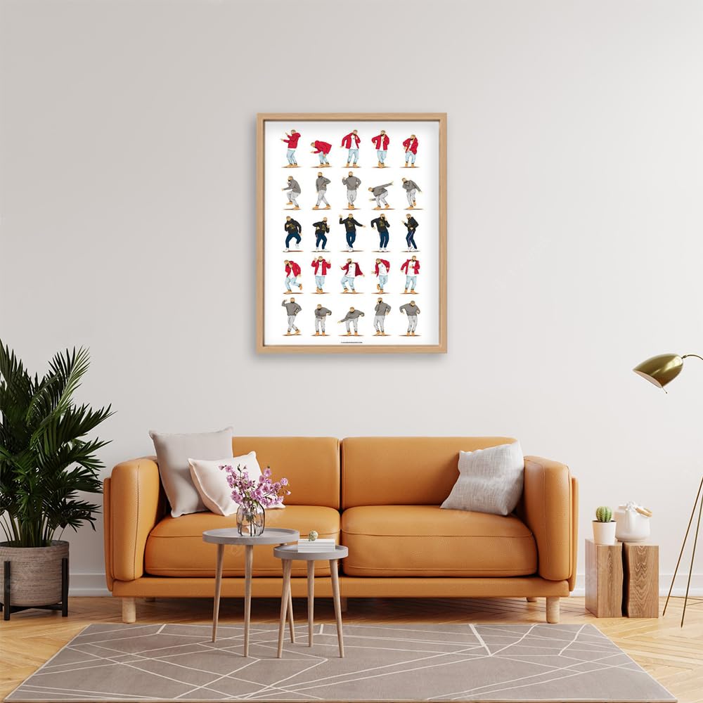 VERRE ART Printed Framed Canvas Painting for Home Decor Office Wall Studio Wall Living Room Decoration (22x34inch Wooden Floater) - Hotline Bling